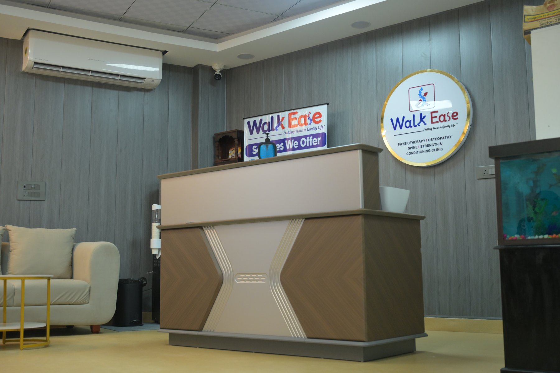 Walk Ease reception desk and waiting area